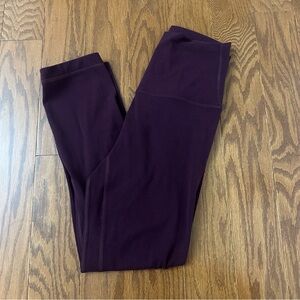 Lululemon Dark Maroon Align Cropped Leggings Size 2 21 In